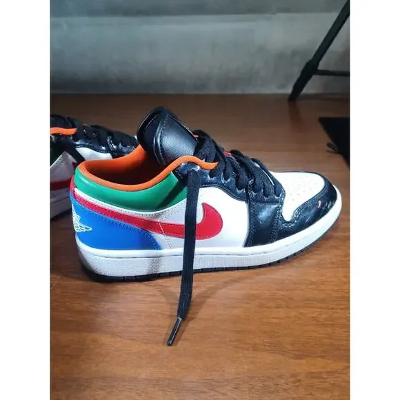 Jordan 1 Low Multi colour (Blue, Green, Red, Black) SE size 8 US 23 JORDAN - Picture 8 of 13